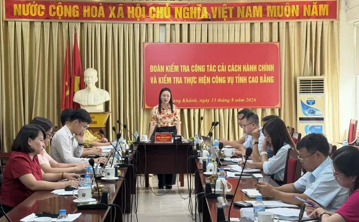 Phó Giám đốc Sở Nội vụ Trần Lương Nguyệt kết luận buổi kiểm tra.