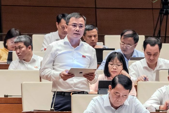 Đại biểu Tào Đức Thắng, Đoàn ĐBQH TP. Hồ Chí Minh phát biểu. Ảnh: quochoi.vn