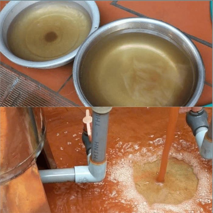 Thiếu nước sạch nên nhiều hộ dân phải tự đào giếng hoặc khoan giếng để lấy nước, nhưng chất lượng nước không đảm bảo. Ảnh: NDCC