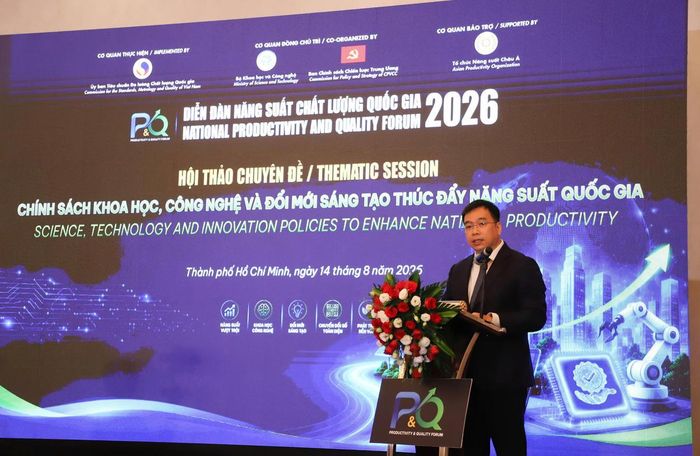 Ông Nguyễn Nam Hải - Chủ tịch Ủy ban TCĐLCL Quốc gia phát biểu tại hội thảo.