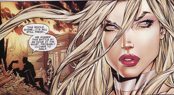  Emma Frost là dị nhân sở hữu khả năng ngoại cảm và bao bọc toàn bộ cơ thể mình bằng kim cương. Ảnh: Marvel Comics. 