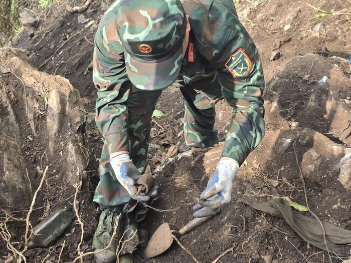 Rất nhiều di vật chiến tranh được tìm thấy trong quá trình tìm kiếm, quy tập hài cốt liệt sĩ tại Mặt trận Vị Xuyên - Hà Tuyên