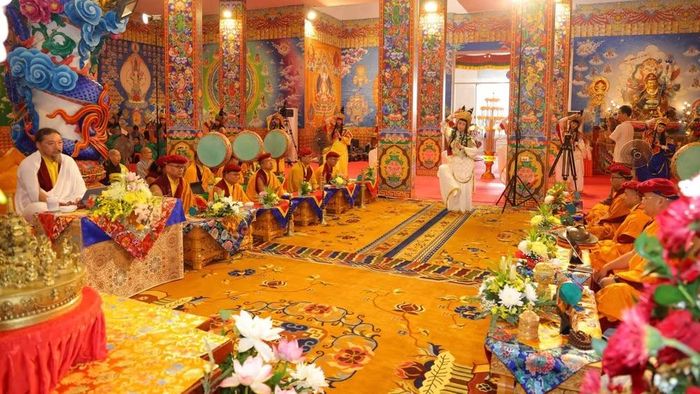 Lễ khai đàn tại Đại Bảo tháp Mandala Tây Thiên. (Nguồn: Đại Bảo tháp Mandala)