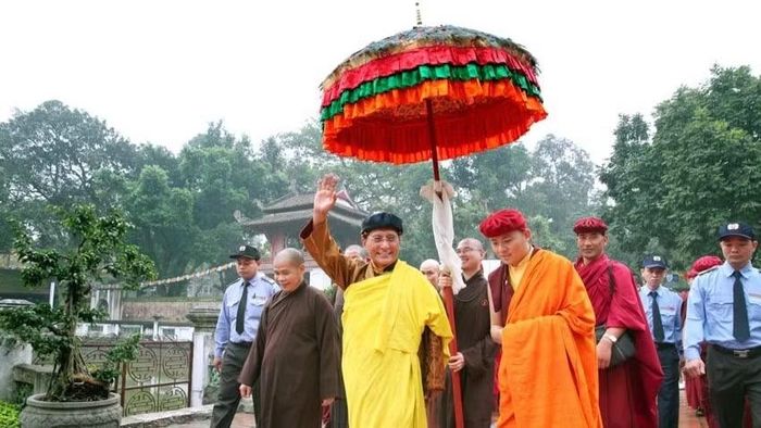 Đức Pháp Vương Gyalwang Drukpa và Đức Nhiếp Chính Vương Drukpa Thuksey Rinpoche. (Nguồn: Đại Bảo tháp Mandala)