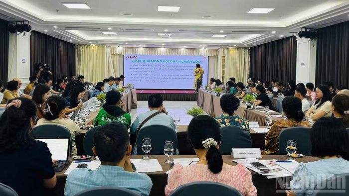 Toàn cảnh hội thảo chia sẻ kết quả nghiên cứu. (Ảnh: NHẬT ANH)
