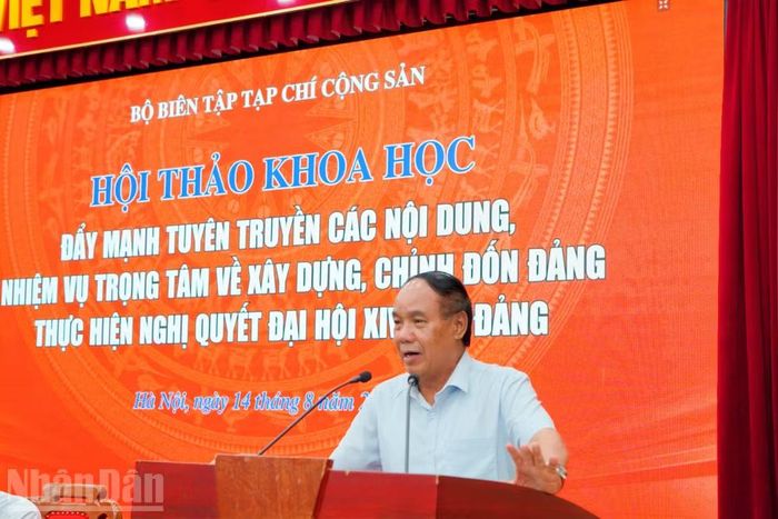 Các đại biểu tham luận tại hội thảo. (Ảnh: HẢI ĐĂNG)