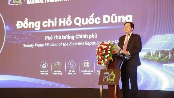 Phó Thủ tướng Hồ Quốc Dũng phát biểu tại sự kiện. (Ảnh: Ban tổ chức)