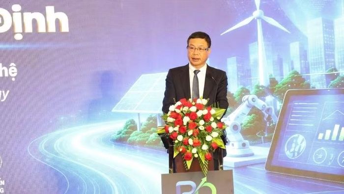Thứ trưởng Khoa học và Công nghệ Lê Xuân Định phát biểu tại diễn đàn. (Ảnh: Ban tổ chức)