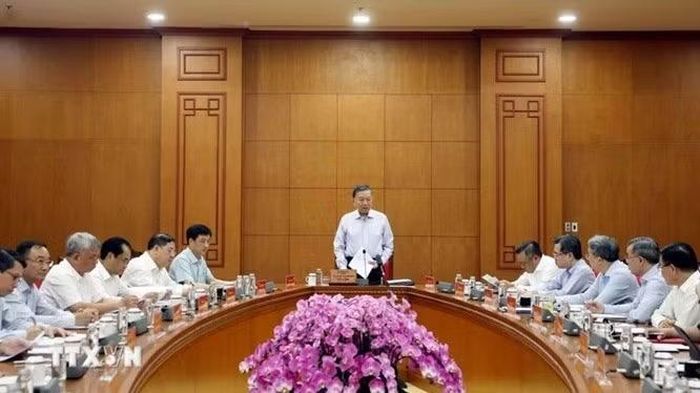 Tổng Bí thư, Chủ tịch nước Tô Lâm phát biểu chỉ đạo tại cuộc làm việc với TKV. (Ảnh: ĐĂNG KHOA)