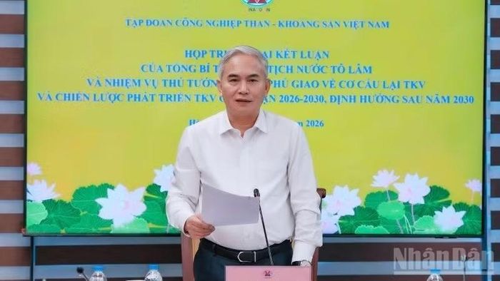 Tổng Giám đốc Tập đoàn TKV Vũ Anh Tuấn. (Ảnh: MINH NGHĨA)