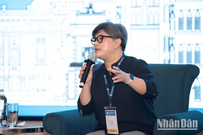 Theo bà E-von Yeung, AI phải phụng sự cho cộng đồng và bảo vệ niềm tin của độc giả. (Ảnh: MINH DUY)