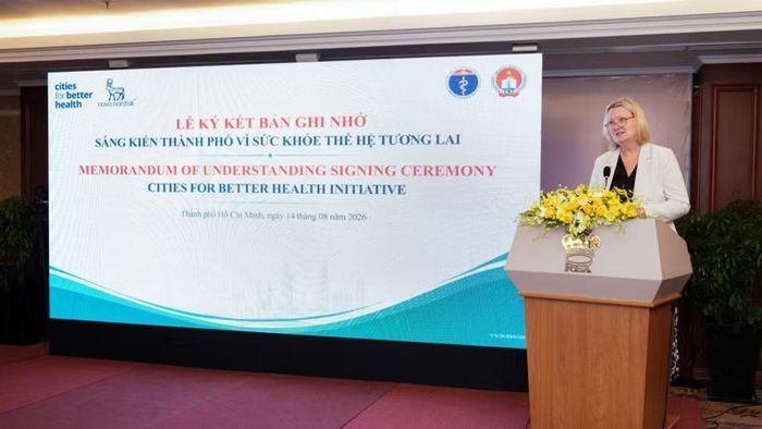Bà Lina Gandlose Hansen, Đại sứ Đan Mạch tại Việt Nam phát biểu. (Ảnh: Ban tổ chức)