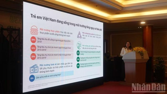 Những thống kê liên quan trẻ em béo phì tại Việt Nam. (Ảnh: KHANG ANH)