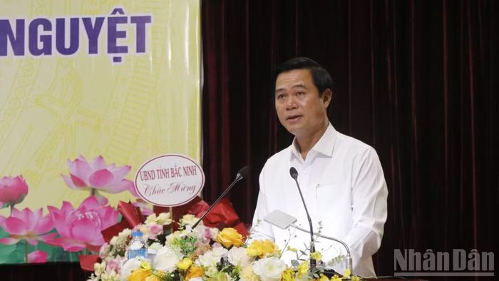 Phó Chủ tịch Ủy ban nhân dân tỉnh Bắc Ninh Lê Xuân Lợi phát biểu khai mạc.