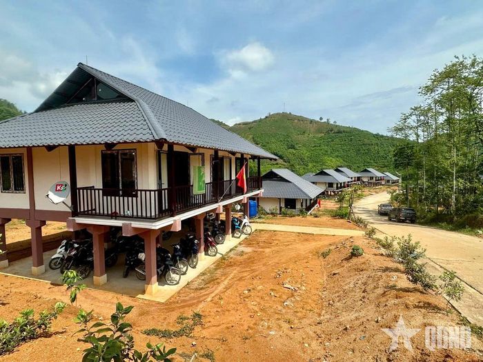 Một góc thôn Làng Nủ sau tái lập. Ảnh: GIA MINH