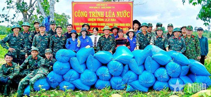 Hơn 10 tấn lúa thu hoạch trong vụ đầu tiên. 