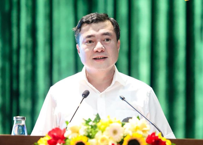 Thứ trưởng Bộ Công Thương Nguyễn Sinh Nhật Tân phát biểu khai mạc Hội thảo.