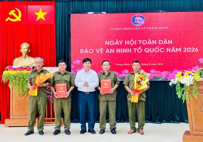 Ông Đoàn Thanh Khiết - Chủ tịch UBND xã Thăng Bình, đánh giá cao lực lượng Công an xã.