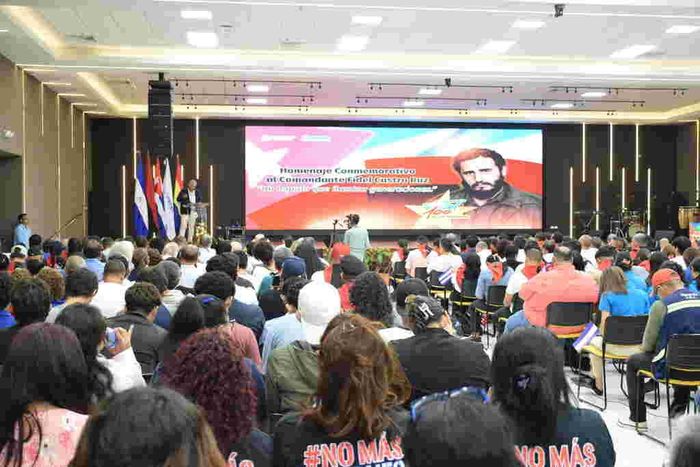  Lễ kỷ niệm 100 năm Ngày sinh Lãnh tụ Fidel Castro tại Nicaragua. Ảnh: PRENSA LATINA 