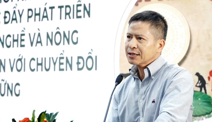  Ông Nguyễn Minh Tiến, Giám đốc Trung tâm Xúc tiến Thương mại Nông nghiệp (Bộ NN-MT) chia sẻ tại sự kiện 