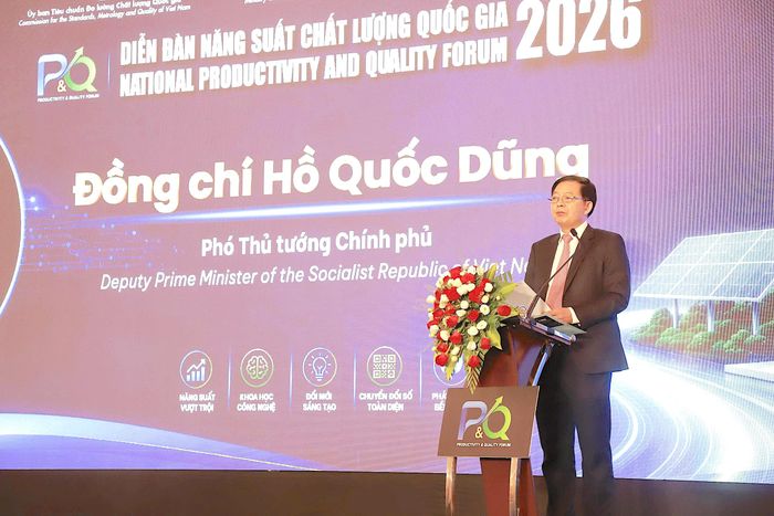 Phó Thủ tướng Hồ Quốc Dũng phát biểu chỉ đạo tại diễn đàn. QUANG HUY