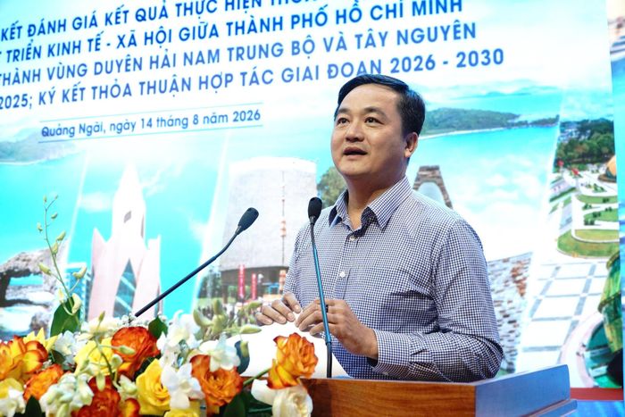 Ông Bùi Tá Hoàng Vũ, Giám đốc Sở Công thương TPHCM, phát biểu. Ảnh: NGỌC OAI