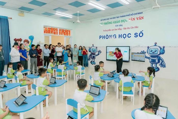 Phòng học số tại Trường Mầm non Sen Hồng (Đặc khu Côn Đảo, TPHCM).