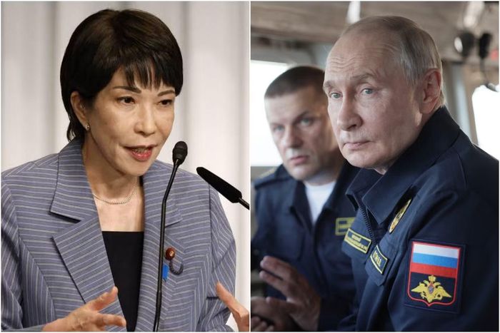 Thủ tướng Nhật Bản Sanae Takaichi và Tổng thống Nga Vladimir Putin. (Ảnh: Reuters)