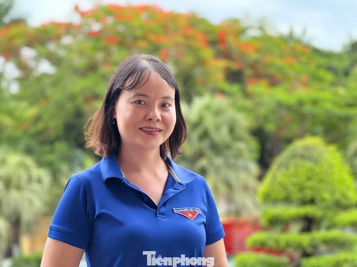 Chị Đỗ Thị Thu Ngà - Bí thư Đoàn trường THPT Lý Thường Kiệt, Hải Phòng. Ảnh: Lộc Liên