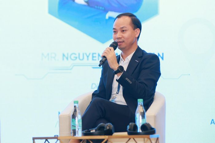 Ông Nguyễn Văn Thuận, Giám đốc Meiko Hightech chia sẻ về những thay đổi của doanh nghiệp sau 20 năm hoạt động tại Việt Nam. Ảnh: Thủy Tiên