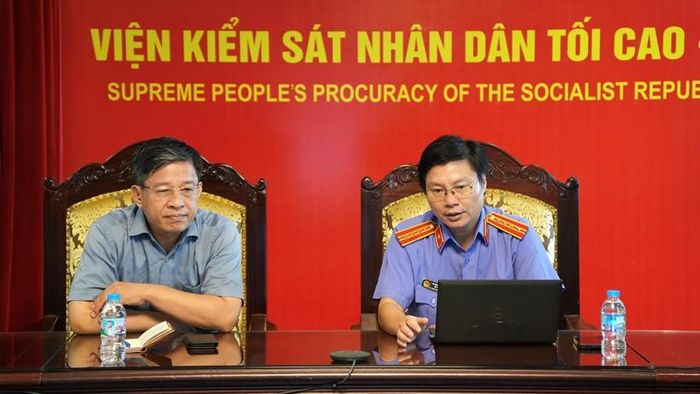  Đồng chí Vũ Tuấn Anh, Phó Cục trưởng Cục 2 và đồng chí Nguyễn Bùi Nam, Phó Chánh Văn phòng Viện Hàn lâm Khoa học xã hội Việt Nam đồng chủ trì tại buổi làm việc.