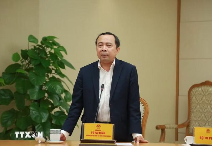 Bộ trưởng Bộ Khoa học và Công nghệ Vũ Hải Quân, (Ảnh: Diệp Trương/TTXVN)