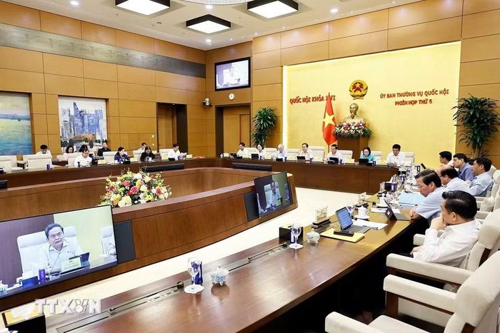 Chủ tịch Quốc hội Trần Thanh Mẫn phát biểu. (Ảnh: Doãn Tấn/TTXVN)
