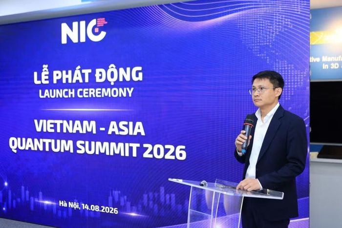 Ông Võ Xuân Hoài nhấn mạnh năng lực lượng tử quốc gia cần được phát triển đồng bộ từ nghiên cứu, nhân lực chất lượng cao đến doanh nghiệp, sản phẩm và thị trường, từng bước tạo năng lực làm chủ và tạo giá trị từ công nghệ lượng tử. (Ảnh: Vietnam+)