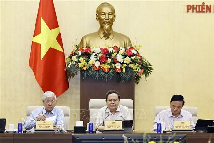 Chủ tịch Quốc hội Trần Thanh Mẫn phát biểu.
