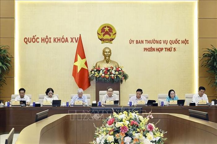 Chủ tịch Quốc hội Trần Thanh Mẫn chủ trì phiên họp. Ảnh: Doãn Tấn/TTXVN