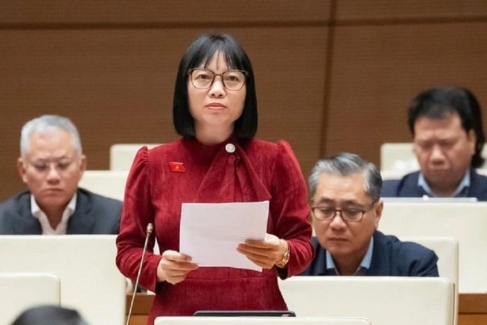 ĐBQH Nguyễn Thị Việt Nga trong một lần phát biểu trên nghị trường. (Ảnh: Media Quốc hội).