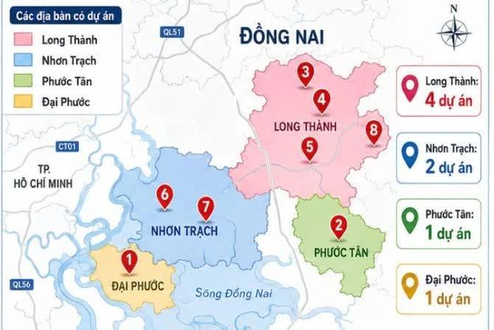 Các địa phương có dự án đáp ứng đủ tiêu chí để HĐND thành phố Đồng Nai xem xét "gỡ vướng".