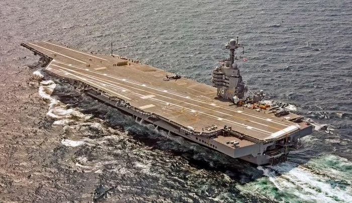Siêu tàu sân bay lớp Gerald Ford của Hải quân Mỹ. Ảnh: MW.