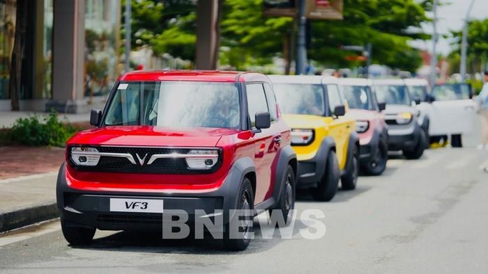 Xe điện VinFast VF 3 tiếp tục dẫn dắt doanh số của thị trường ô tô Việt Nam trong tháng 7 năm 2026. Ảnh: BNEWS/TTXVN phát
