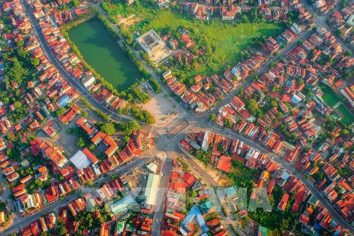 Trung tâm xã Hiệp Hòa đã đủ các tiêu chí để lên Phường. Ảnh: Danh Lam - TTXVN 