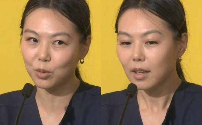 Nữ diễn viên Kim Min Hee lần đầu xuất hiện tại một sự kiện chính thức sau khi sinh con. Ảnh: Youtube Locarno Film Festival