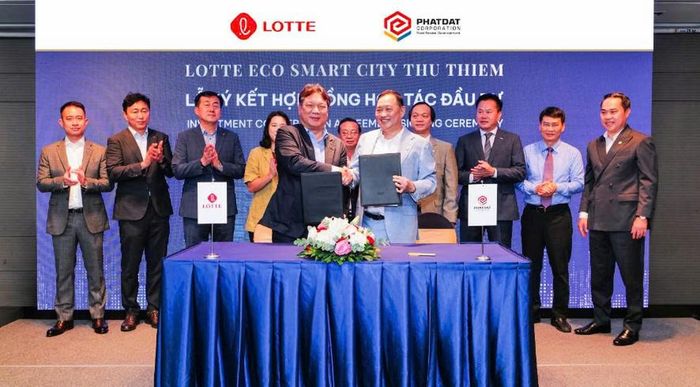 Lotte và Phát Đạt chính thức ký kết Hợp đồng Hợp tác Đầu tư dự án Lotte Eco Smart City Thu Thiem ngày 26/06/2026.