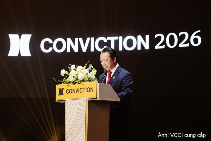Phó Chủ tịch VCCI Nguyễn Quang Vinh phát biểu tại sự kiện.