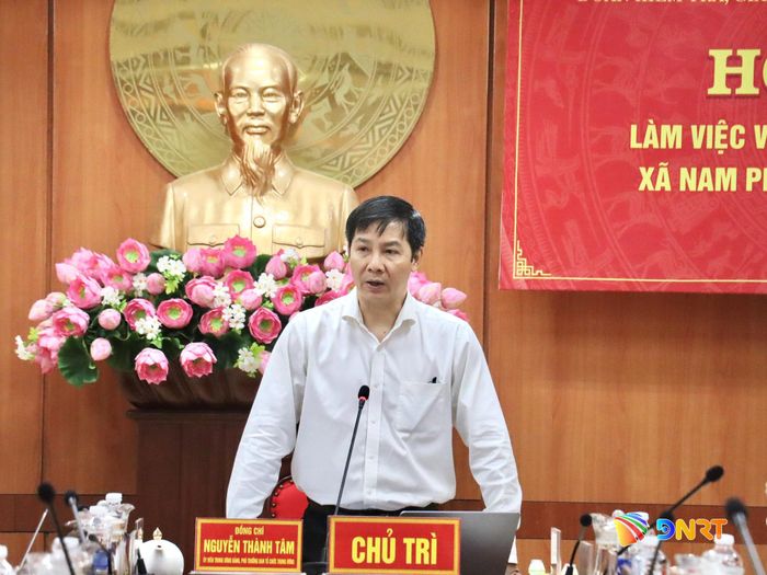 Phó Trưởng ban Tổ chức Trung ương Nguyễn Thành Tâm kết luận tại buổi làm việc. Ảnh: QUỐC TUẤN