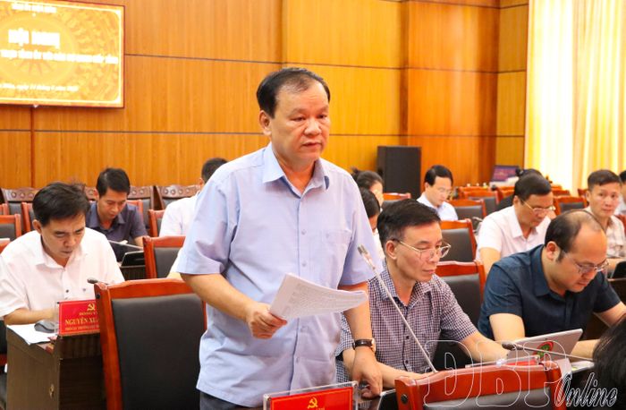 Lãnh đạo Sở Tài chính phát biểu tại hội nghị.