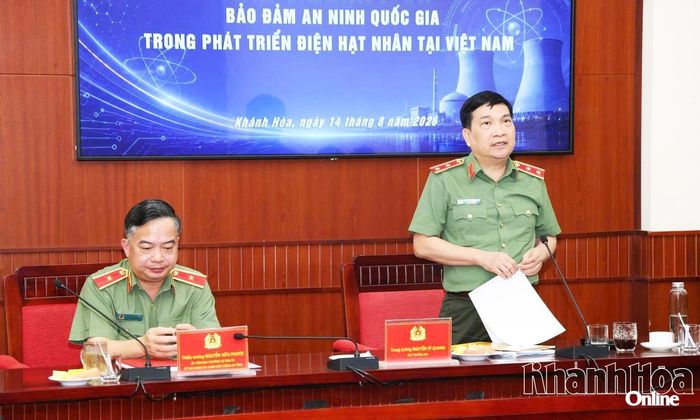 Trung tướng Nguyễn Sỹ Quang phát biểu kết luận hội nghị.
