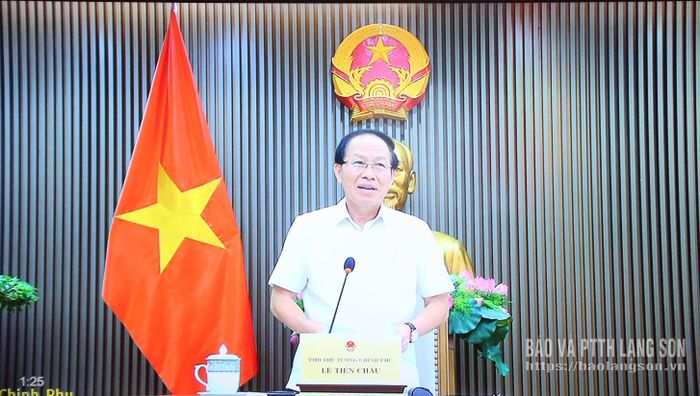 Phó Thủ tướng Chính phủ Lê Tiến Châu phát biểu chỉ đạo tại cuộc họp