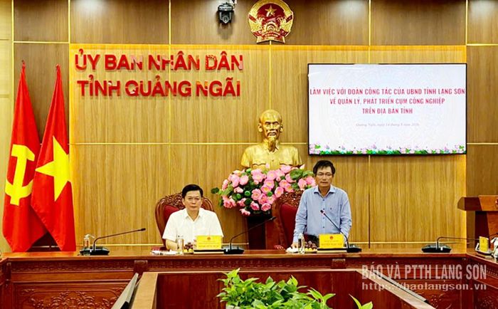 Đồng chí Nguyễn Ngọc Sâm, Phó Chủ tịch UBND tỉnh Quảng Ngãi phát biểu tại buổi làm việc