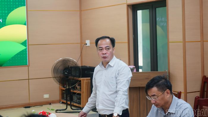 Đồng chí Nguyễn Hồng Hải - Ủy viên Ban Thường vụ Trung ương Hội Nông dân Việt Nam, Phó Trưởng Ban Công tác Nông dân phát biểu tại buổi làm việc.